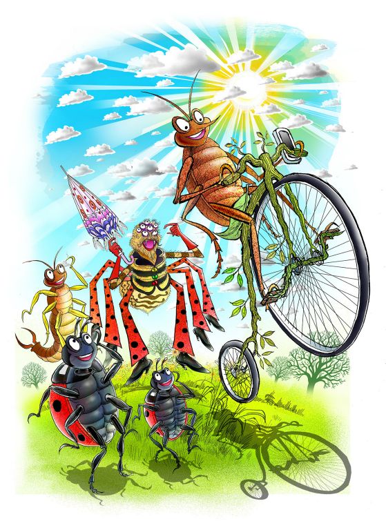 Insect bike parade